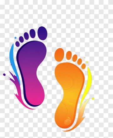 Colorful Footprints PNG