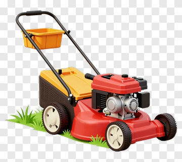 Lawn Mower With Grass Catcher PNG