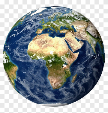 Earth Globe View PNG