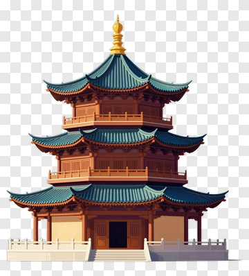 Traditional Asian Pagoda PNG