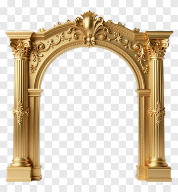 Golden Decorative Arch PNG
