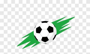Soccer Ball With Motion Lines PNG