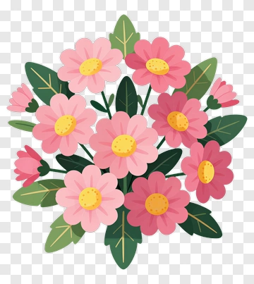 Colorful Flower Bouquet PNG