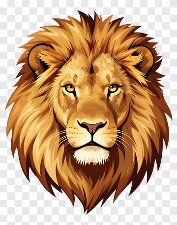 Lion Head Illustration PNG