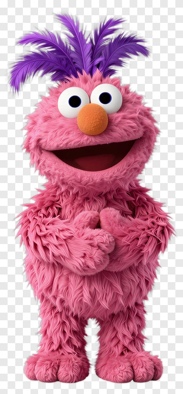 Cartoon Pink Monster Character PNG