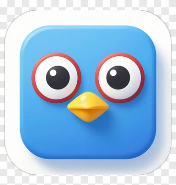 Cartoon Blue Bird Icon PNG
