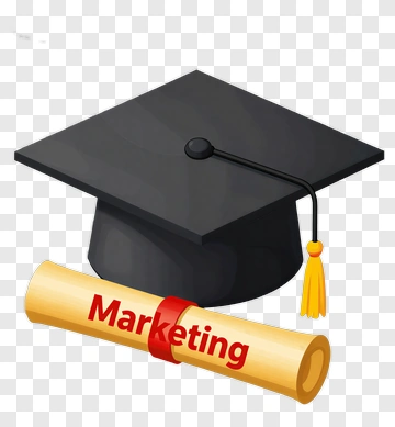 Graduation Cap With Marketing Diploma PNG