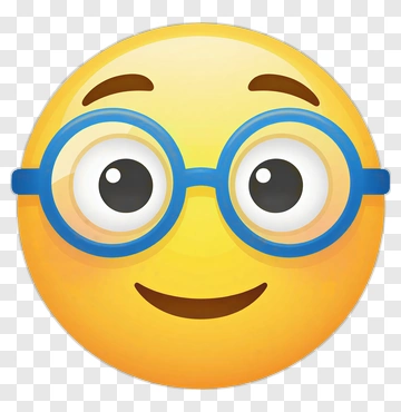 Happy Emoji With Glasses PNG