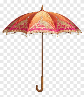 Decorative Peacock Umbrella PNG