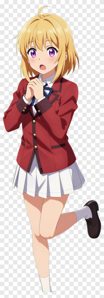 Anime Girl In School Uniform PNG