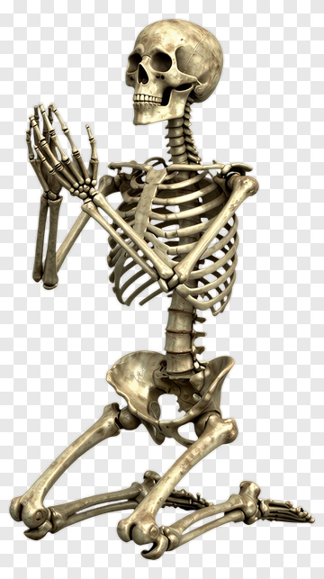Praying Skeleton PNG