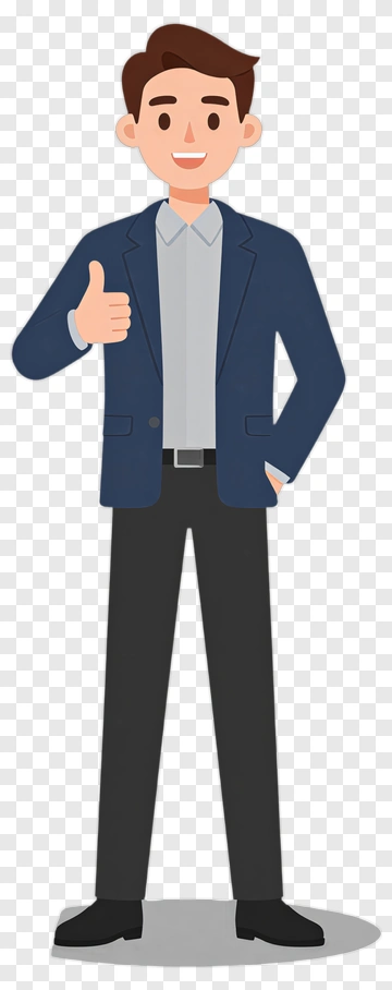 Cartoon Businessman Giving A Thumbs Up PNG