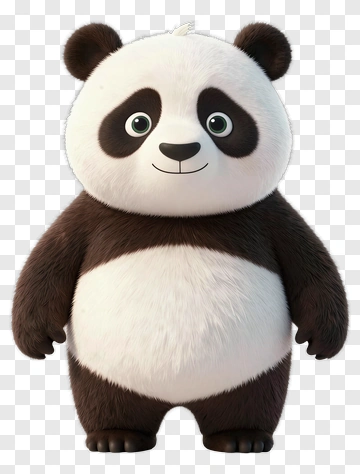 Cartoon Panda Character PNG