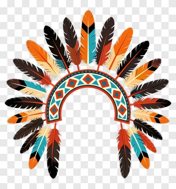 Colorful Feather Headdress PNG