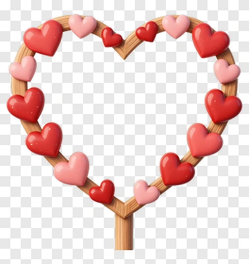 Heart-Shaped Candy Decoration PNG