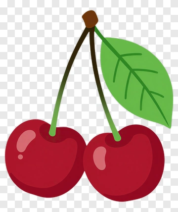 Cartoon Cherry Bunch PNG