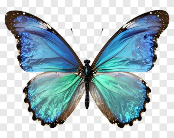 Colorful Butterfly With Blue And Green Wings PNG