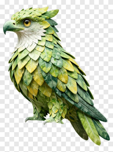 Colorful Leafy Owl PNG