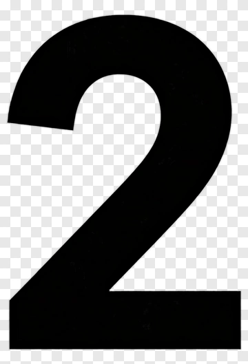 Number Two In Bold Black PNG
