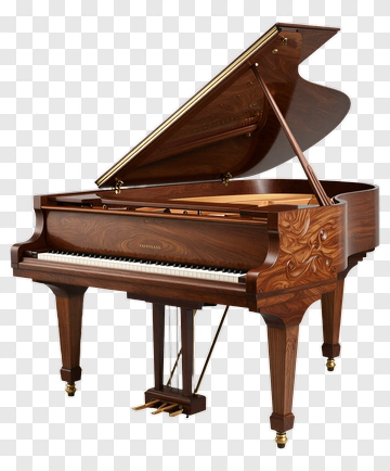 Grand Piano With Open Lid PNG
