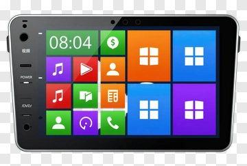 Tablet With Windows Interface PNG