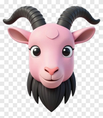 Cartoon Goat Head PNG