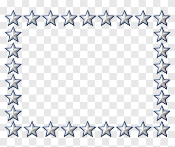 Silver Star Frame PNG