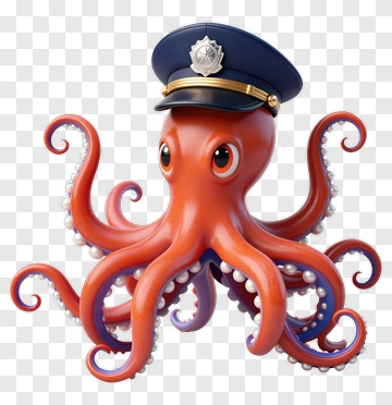 Police Octopus In A Hat PNG
