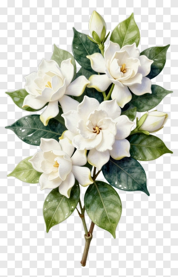 Gardenia Flower Bouquet PNG