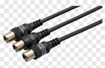 Audio Cable With Three Connectors PNG
