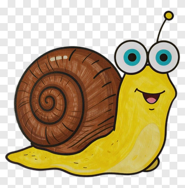Cartoon Snail With Big Eyes PNG