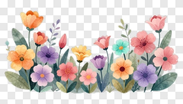 Colorful Flower Bouquet PNG
