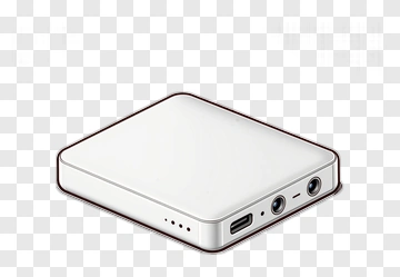 White Portable Charger PNG