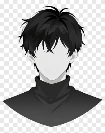 Anime Character With Black Hair PNG