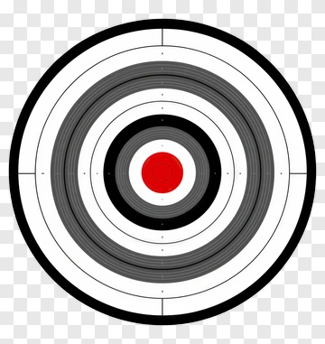 Target With Red Center And Concentric Circles PNG