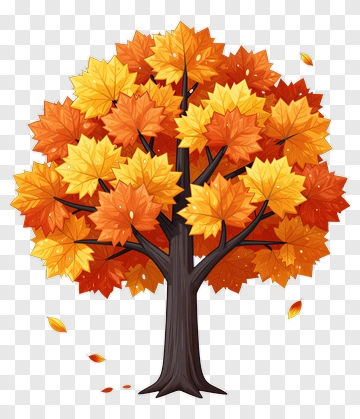 Colorful Maple Tree With Autumn Leaves PNG