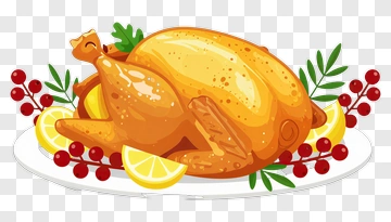 Roasted Turkey With Lemon And Cranberries PNG