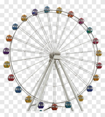 Colorful Ferris Wheel PNG
