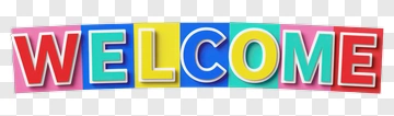 Colorful Welcome Sign PNG