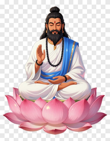 Meditating Figure Sitting On A Lotus Flower PNG