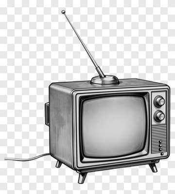 Vintage Television Set PNG