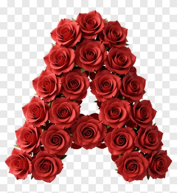 Red Roses Forming The Letter A PNG