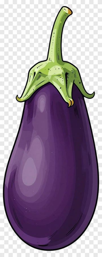 Cartoon Eggplant PNG