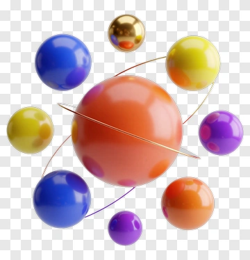 Colorful 3D Planetary Model PNG