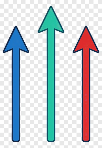 Colorful Arrows Pointing Upward PNG