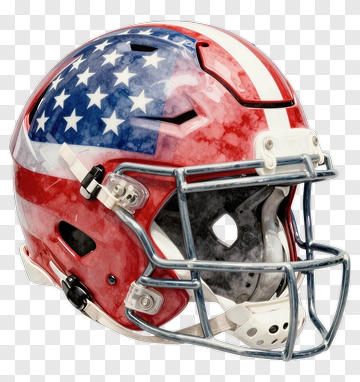 American Football Helmet With Stars And Stripes PNG