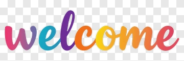 Colorful Welcome Text PNG