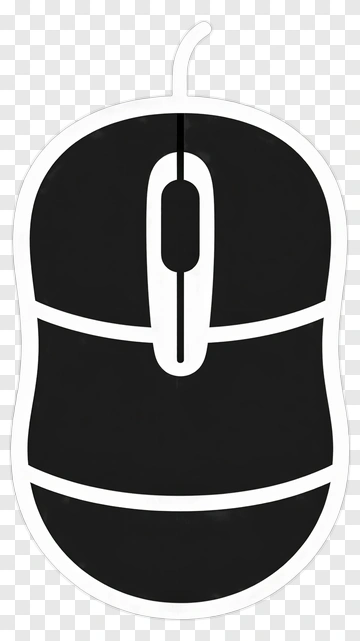 Black Computer Mouse PNG