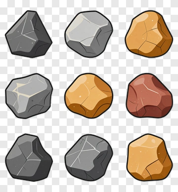 Collection Of Cartoon Rocks PNG