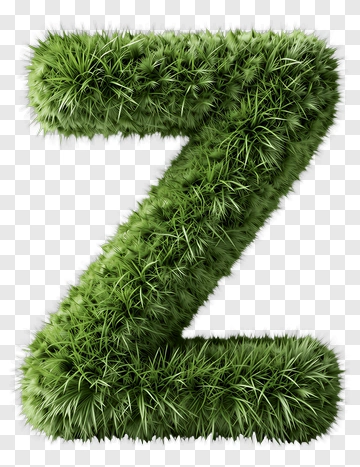 Green Grass Letter Z PNG